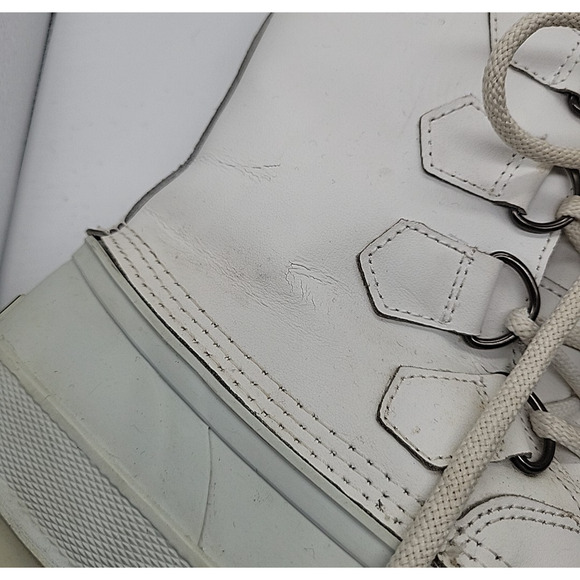 Polaris Winter Snow Boots Women’s 8 White Mid Calf Faux Fur Lace Up Steel Shank - Picture 11 of 15